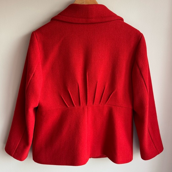 Jacob Women's Bold Scarlet Pea Coat - Picture 7 of 13